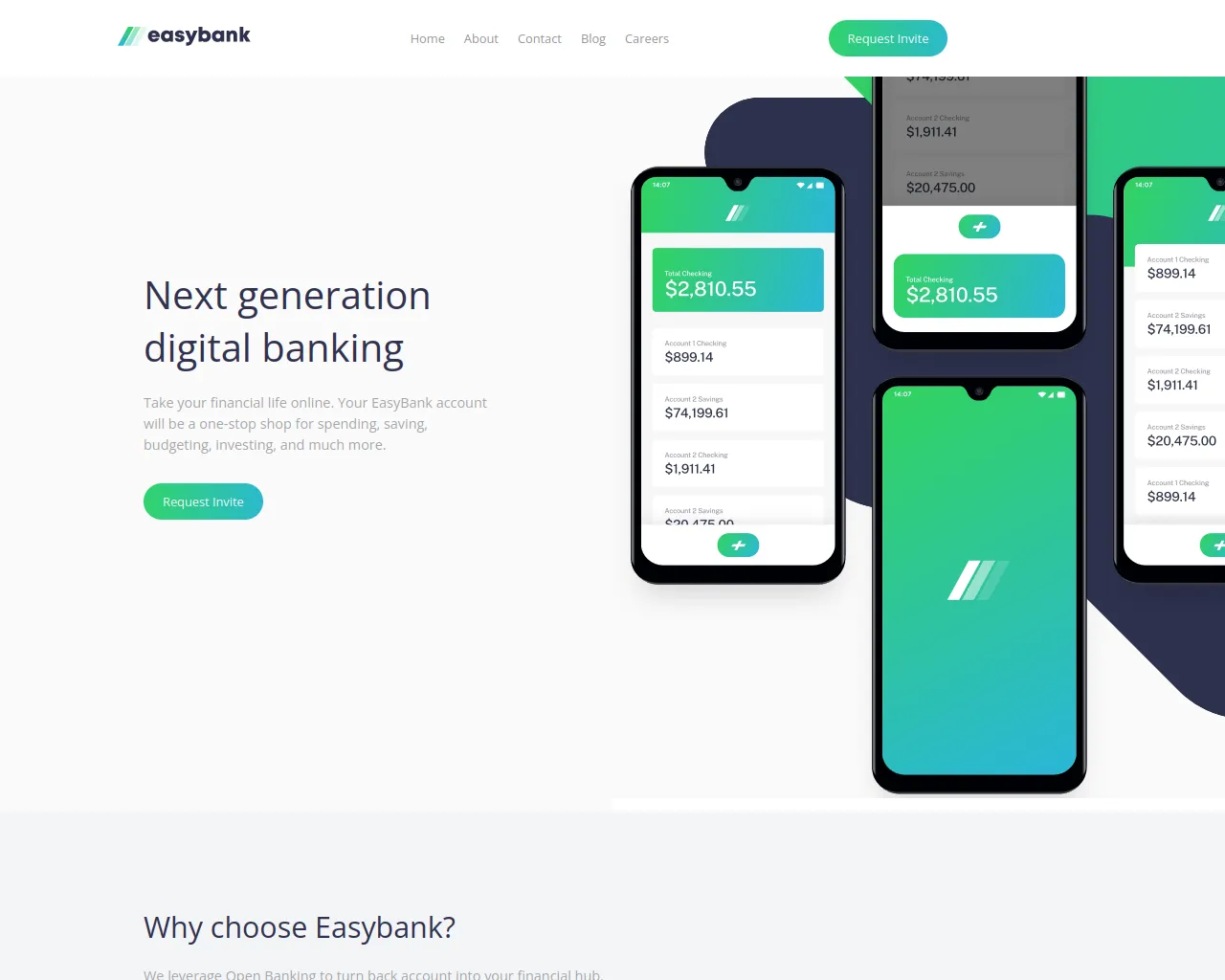 Screenshot of easy-bank-eta.vercel.app