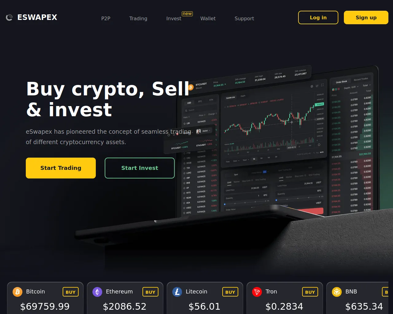 Screenshot of eswapex.com