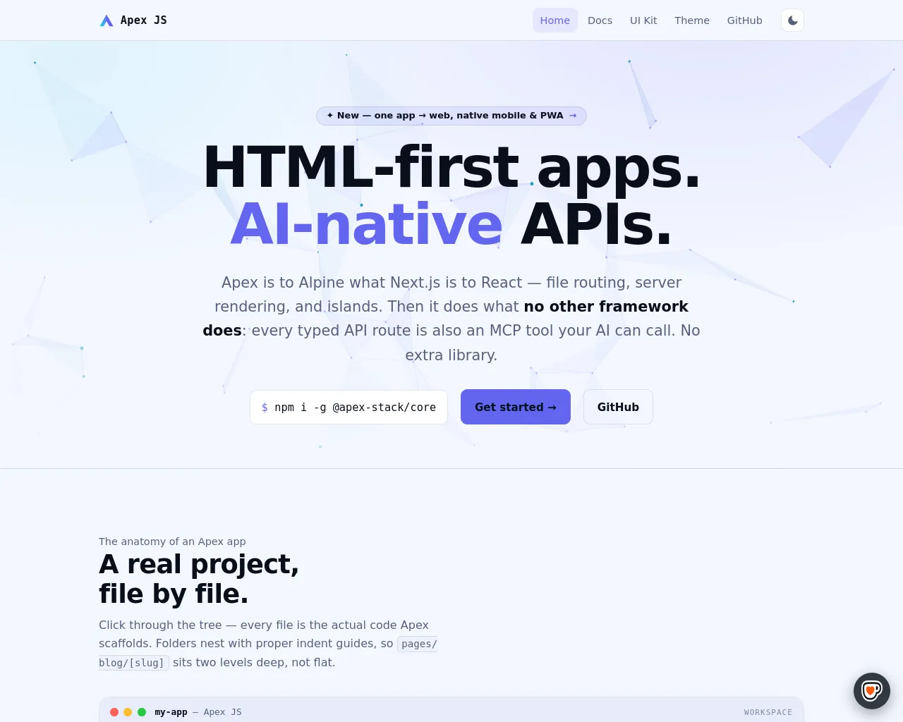 Screenshot of apexjs.site