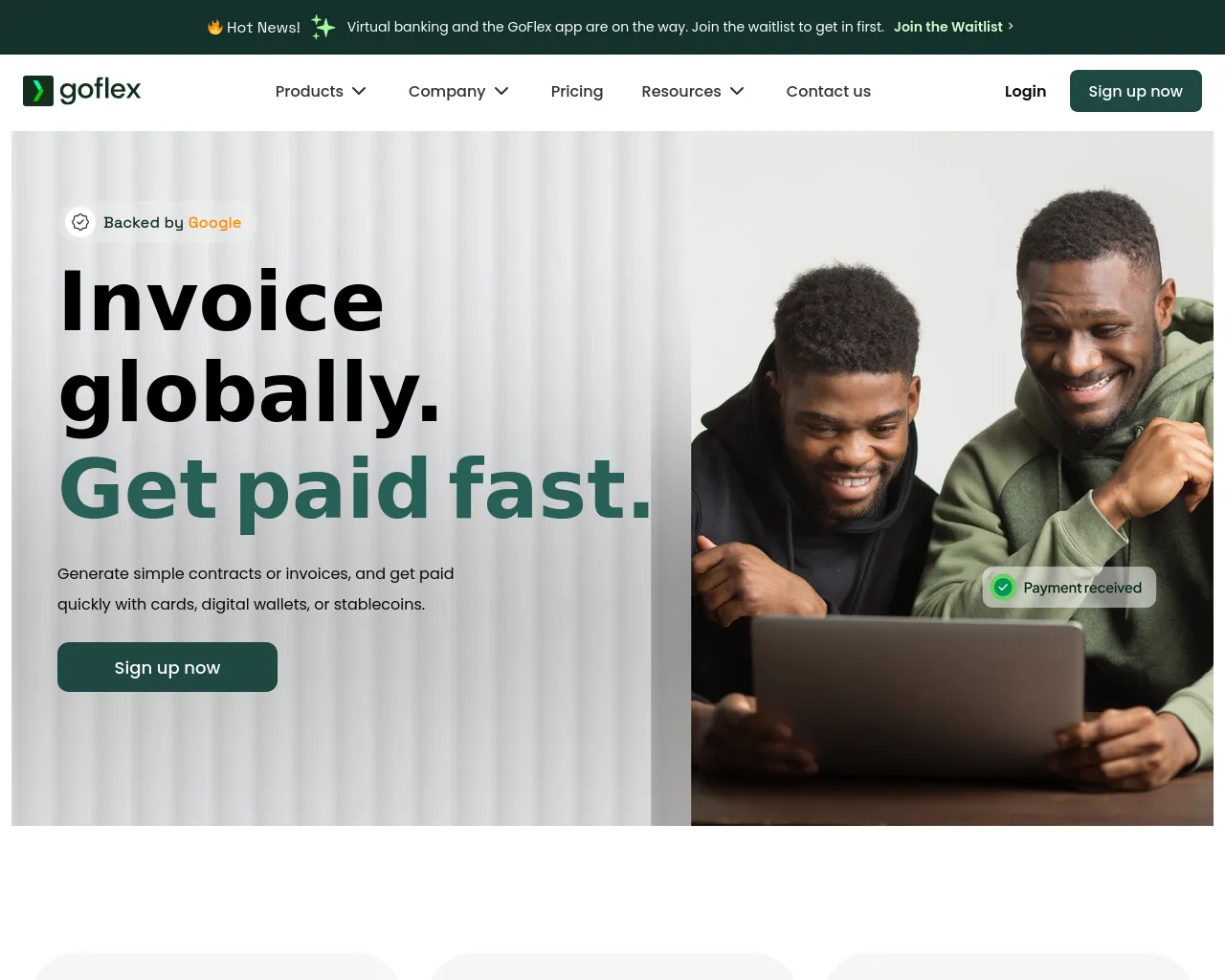 Screenshot of trygoflex.com