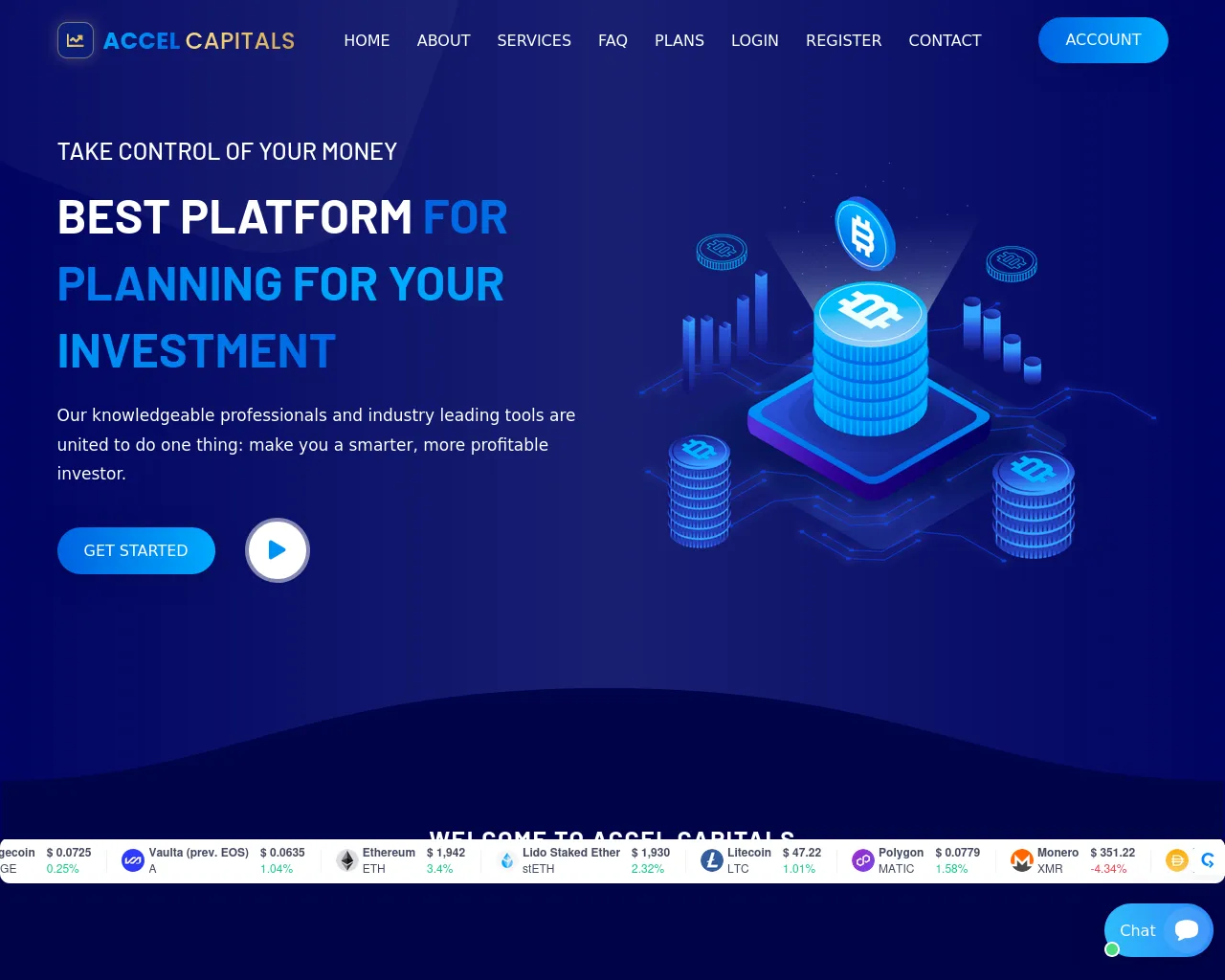 Screenshot of accelcapitals.com