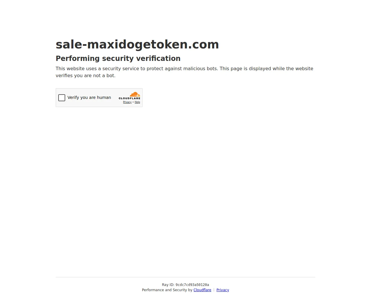 Screenshot of sale-maxidogetoken.com