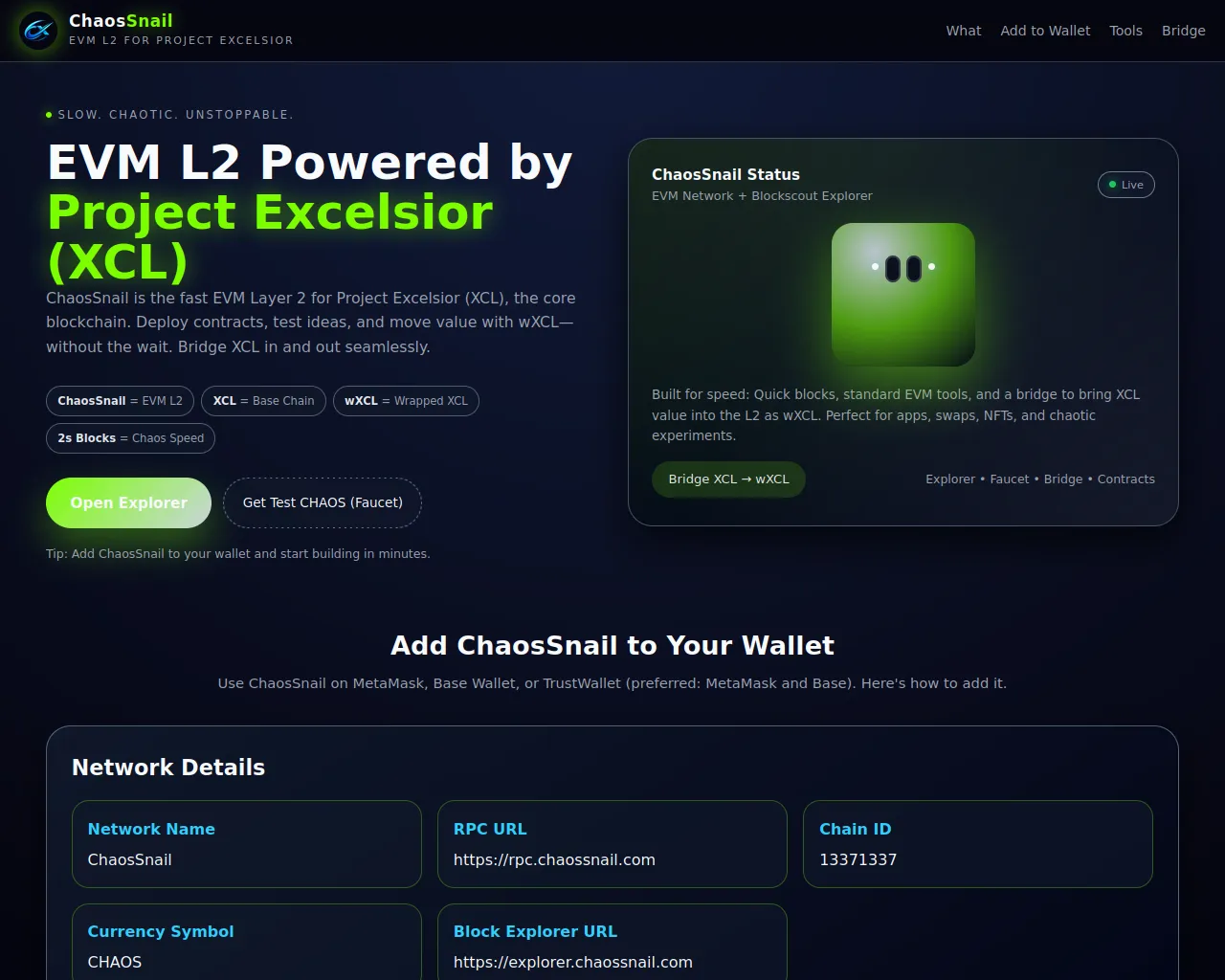 Screenshot of chaossnail.org.coachbolton.com