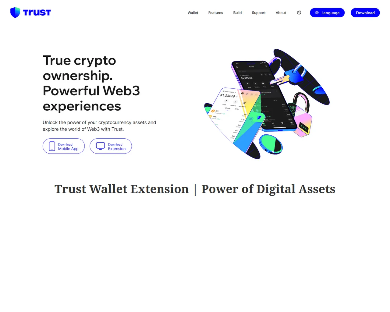 Screenshot of trustwallatxtensionzone.webflow.io