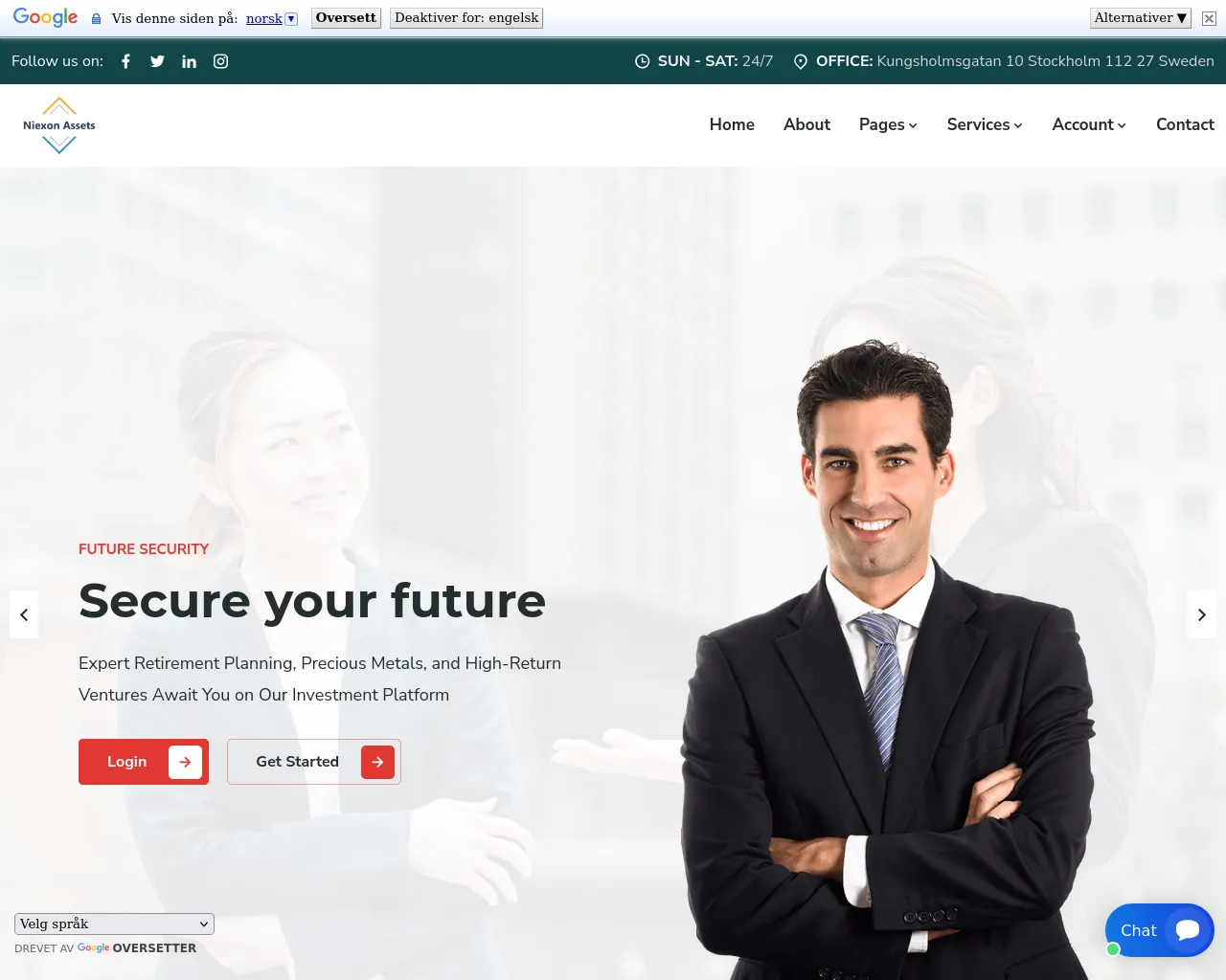Screenshot of niexonassets.net