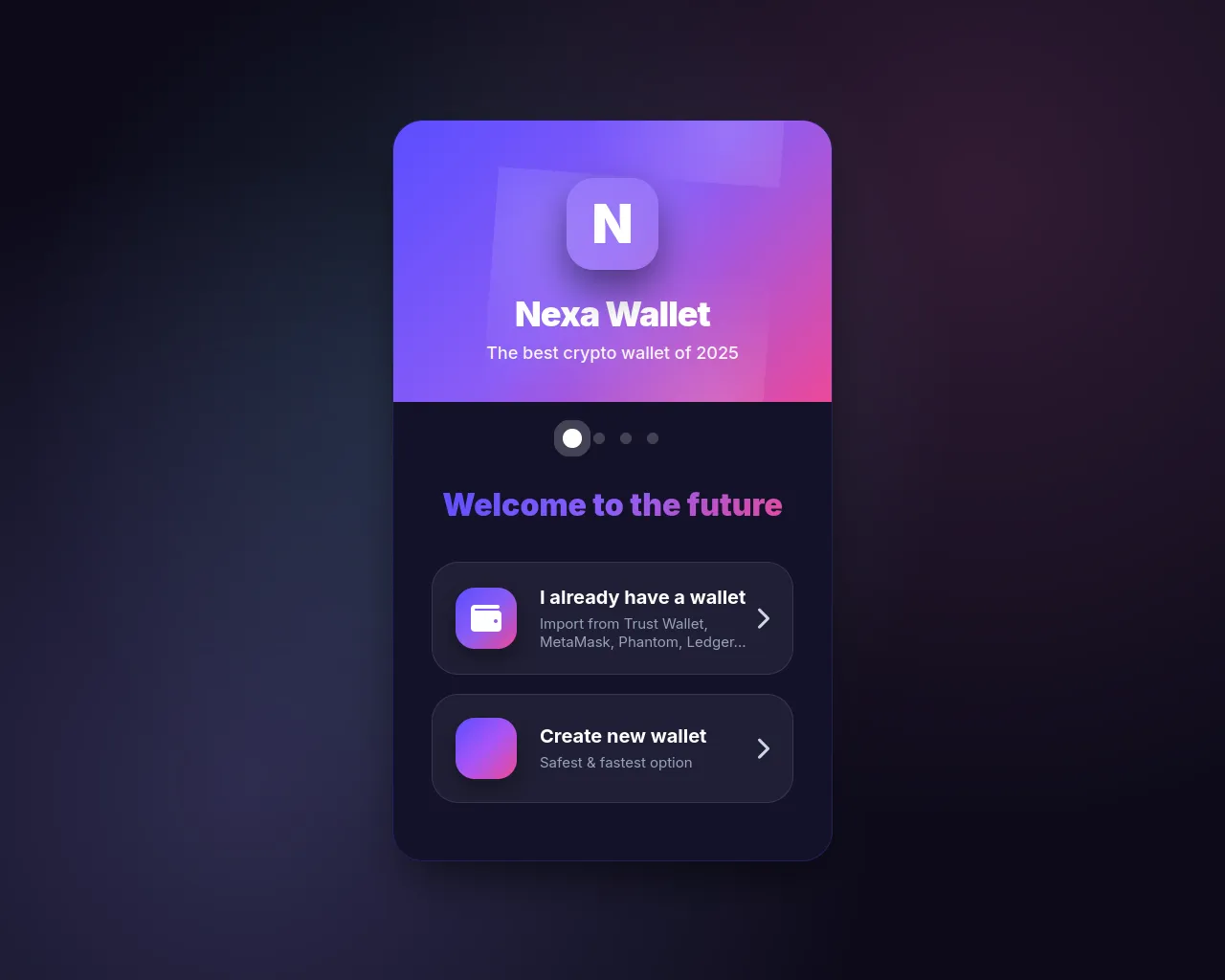 Screenshot of nexa-wallet.net