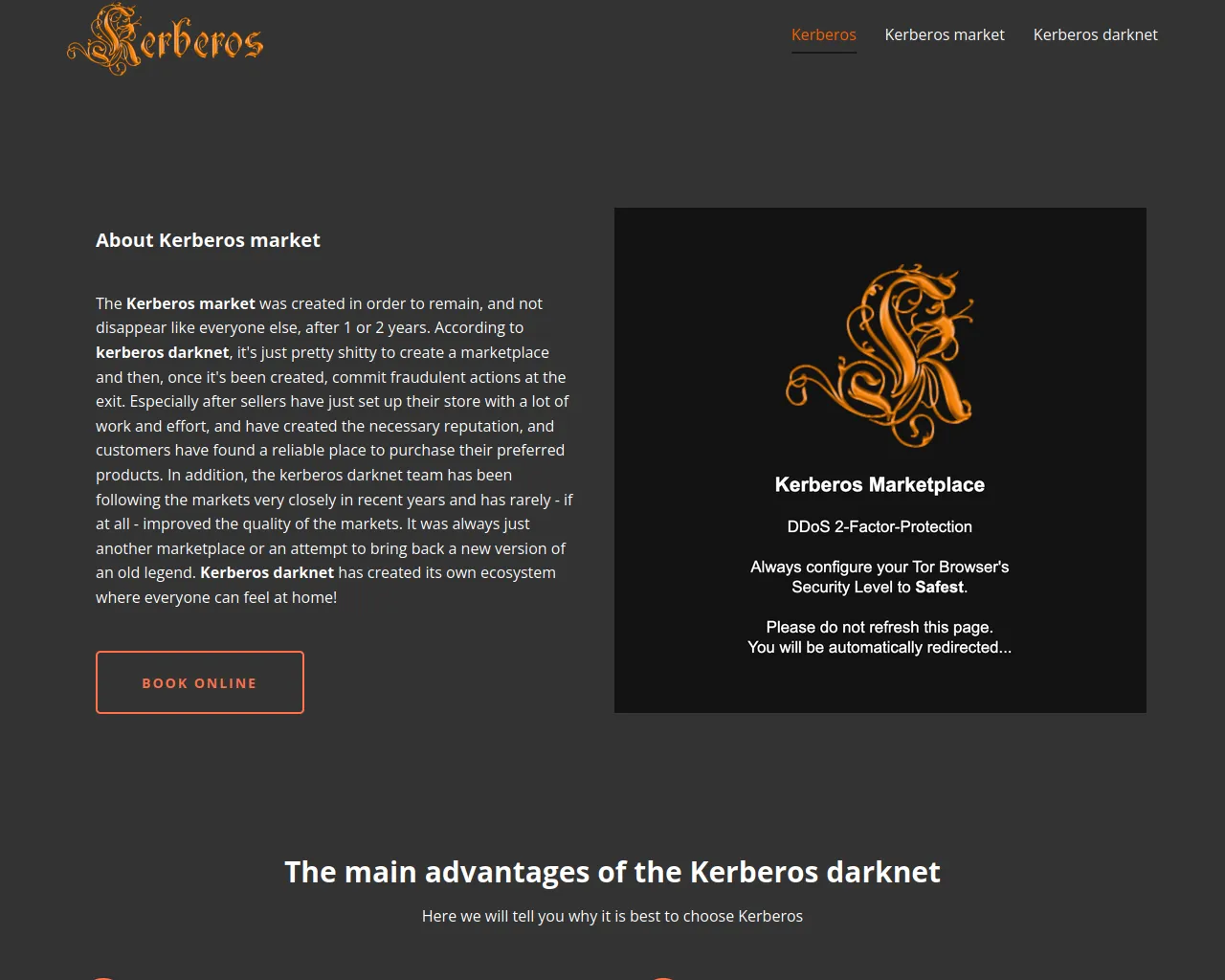 Screenshot of kerberosonion.net