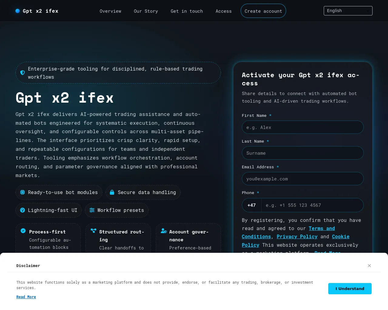 Screenshot of gptx2ifex.digital