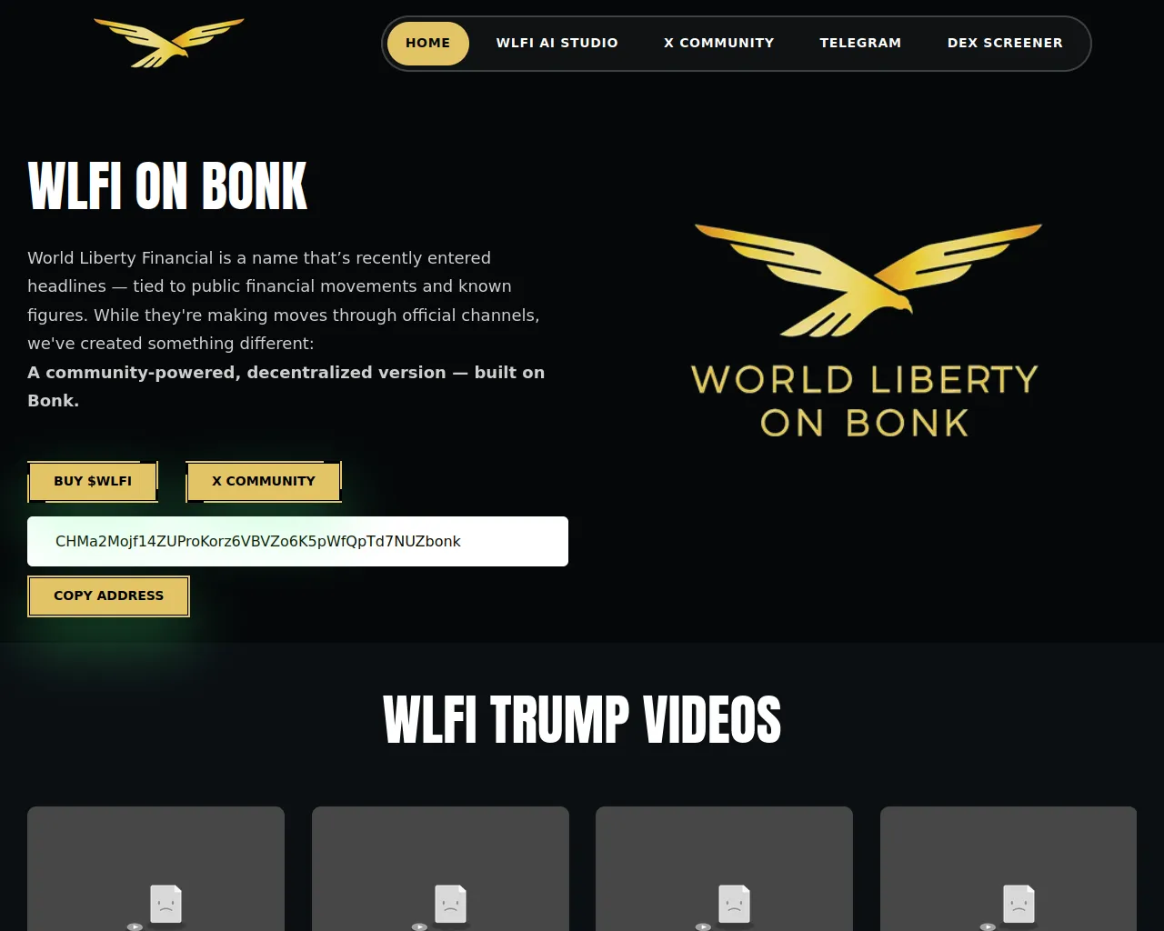 Screenshot of wlfionbonk.xyz