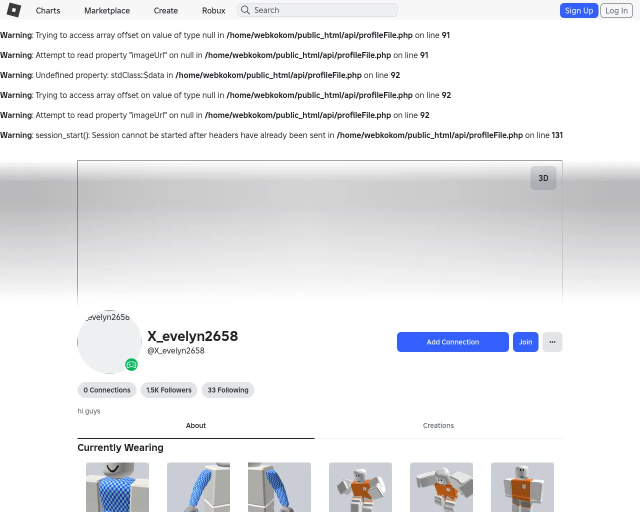 Screenshot of rroblox.wf
