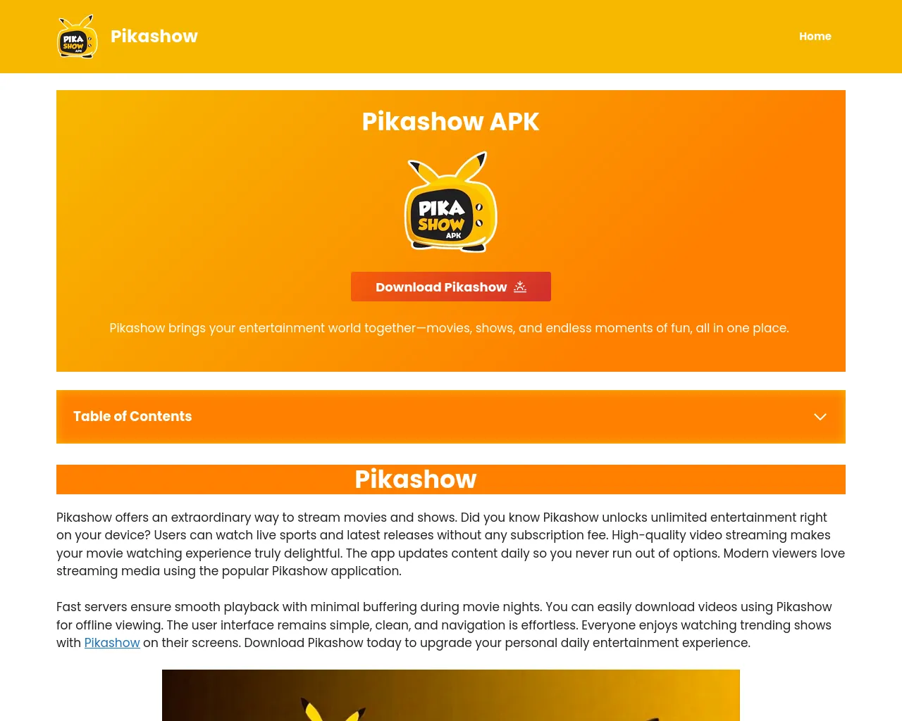 Screenshot of pikashow-apk.com