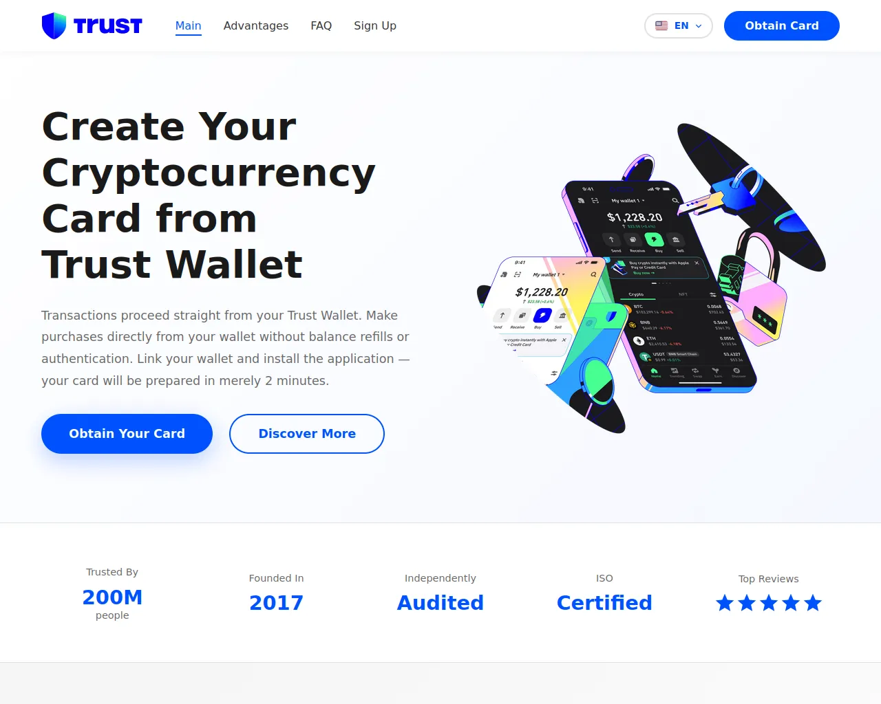Screenshot of trustcards.io