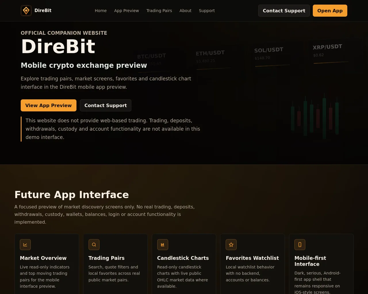 Screenshot of direbit.icu