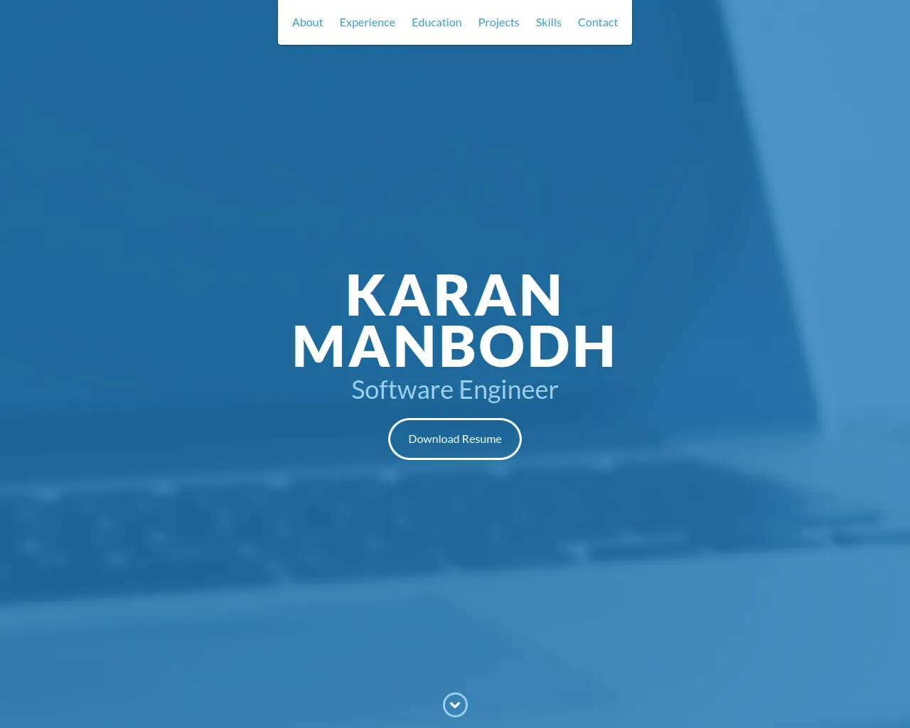 Screenshot of karan-portfolio.pages.dev