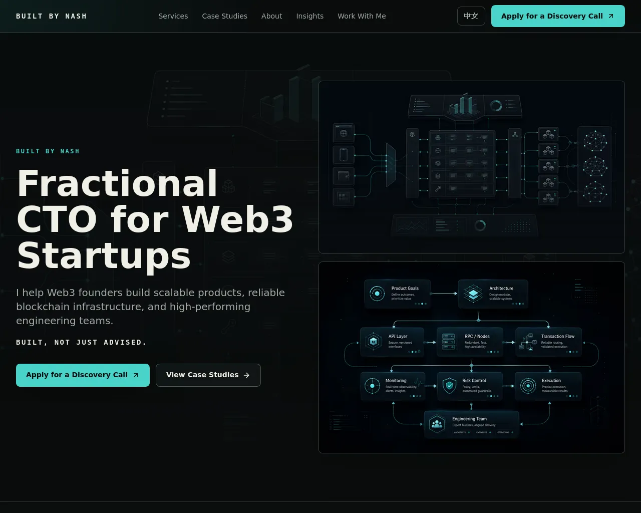 Screenshot of builtbynash.com