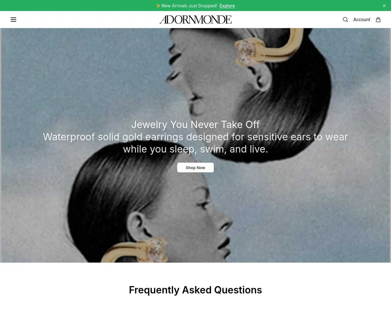 Screenshot of adornmondecollection.shop