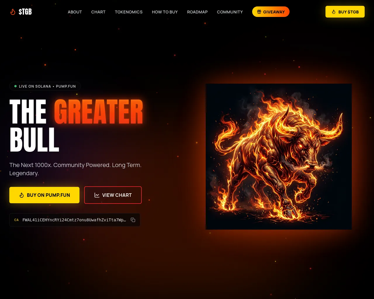 Screenshot of thegreaterbull.com