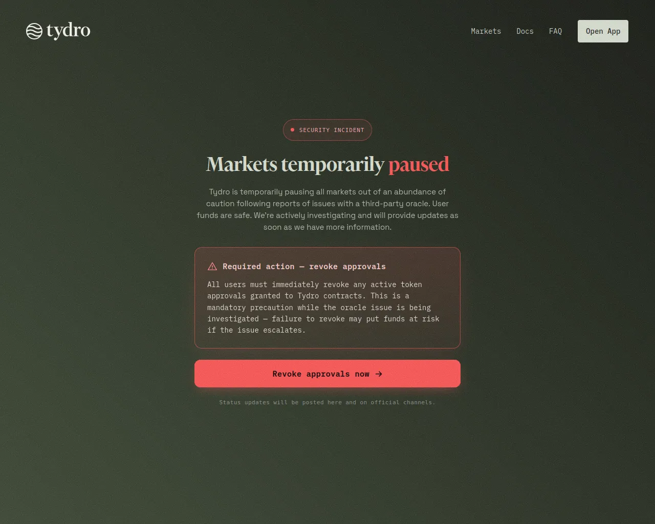 Screenshot of revoke-tydro.info