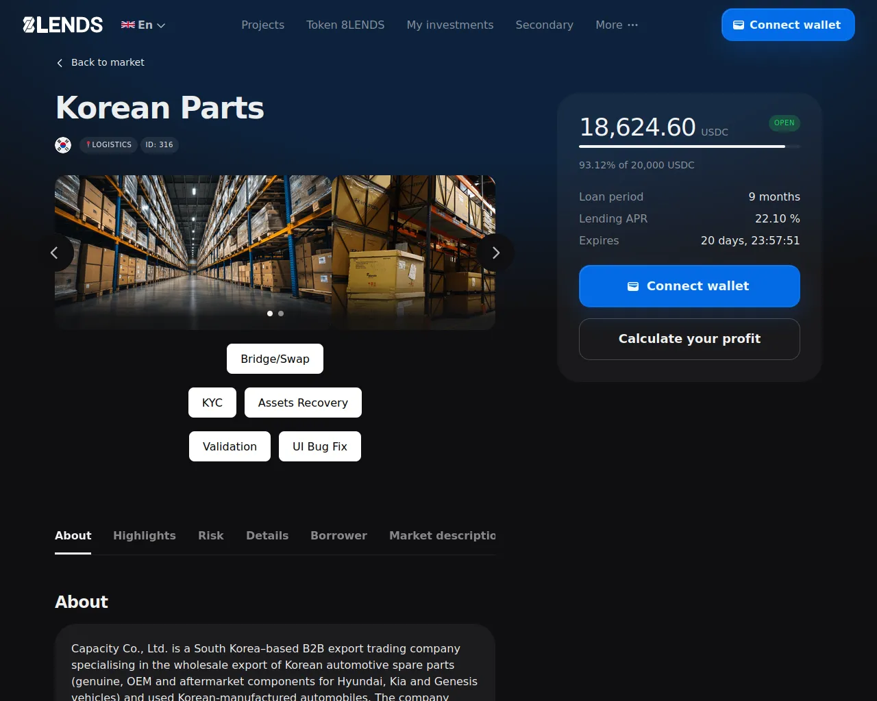 Screenshot of 8lend-en.pages.dev
