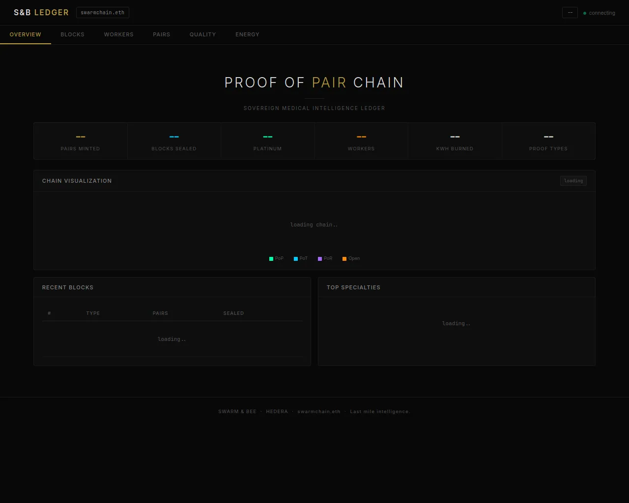 Screenshot of swarmledger-edge.pages.dev