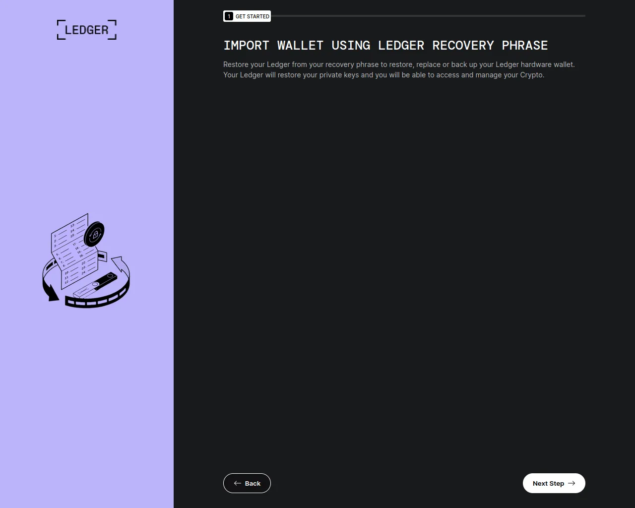 Screenshot of ledgerrecovery.group