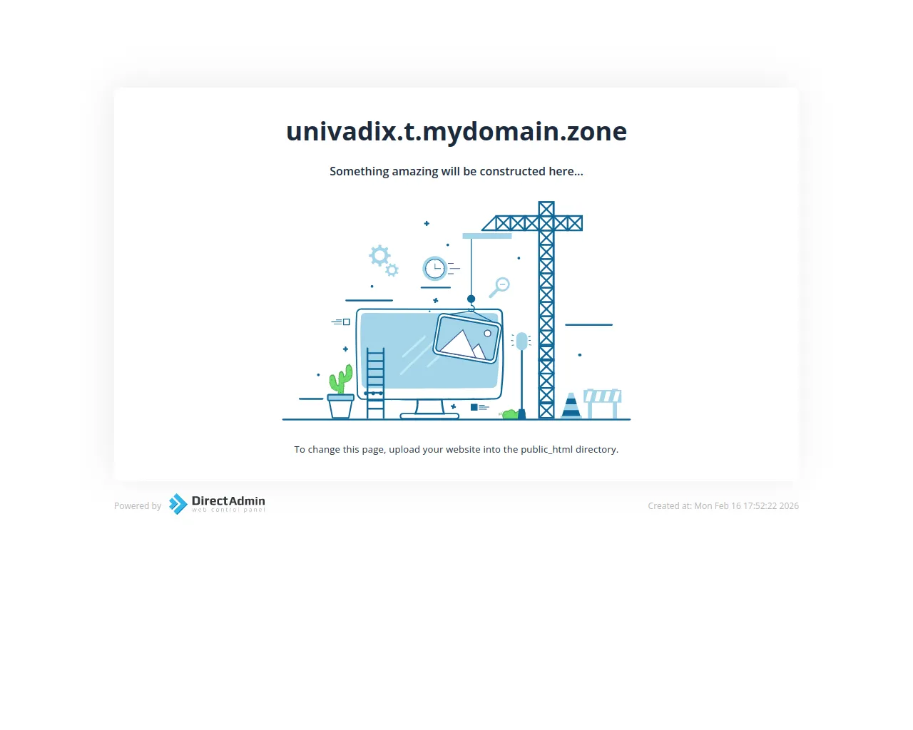 Screenshot of univadix.t.mydomain.zone