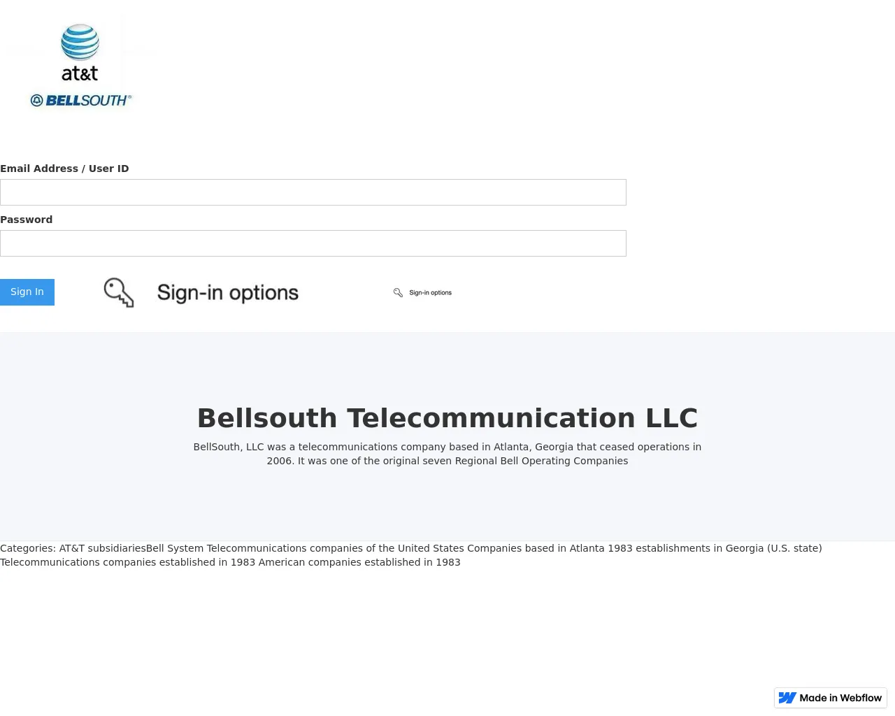 Screenshot of bellsouth-att-signing-e99efa.webflow.io