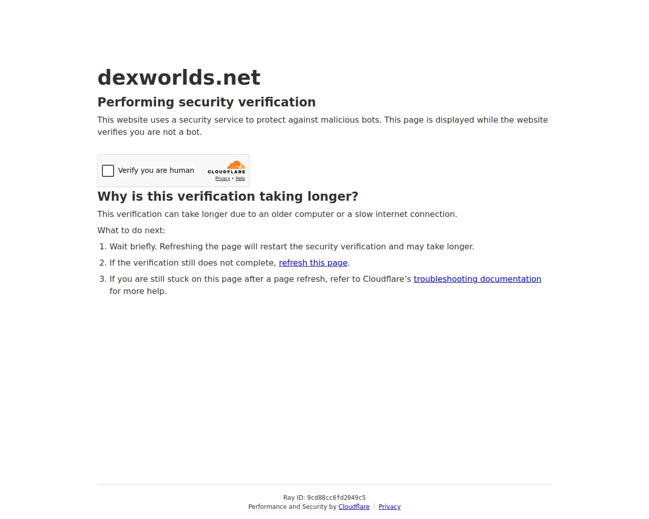 Screenshot of dexworlds.net
