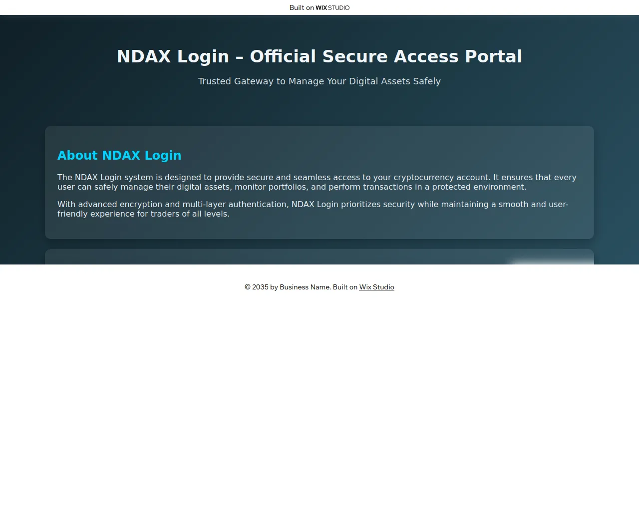 Screenshot of ndxxcdnn.wixstudio.com