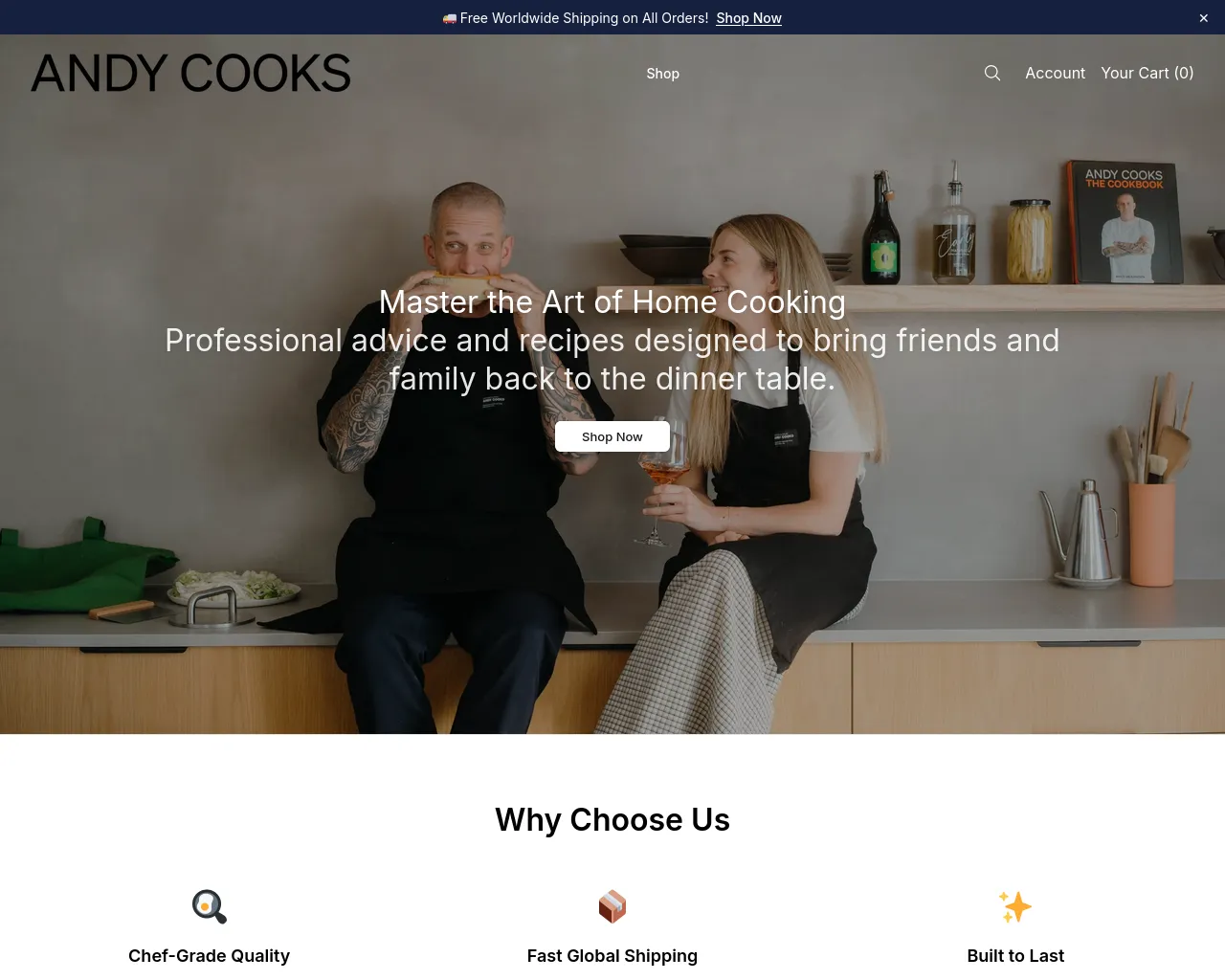 Screenshot of acookshome.shop