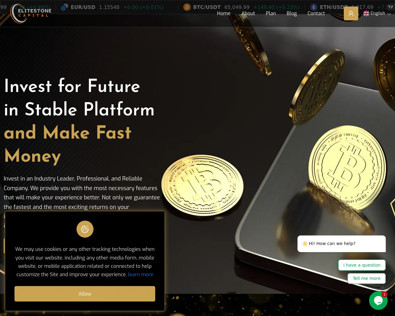 Screenshot of elitestonecap.com