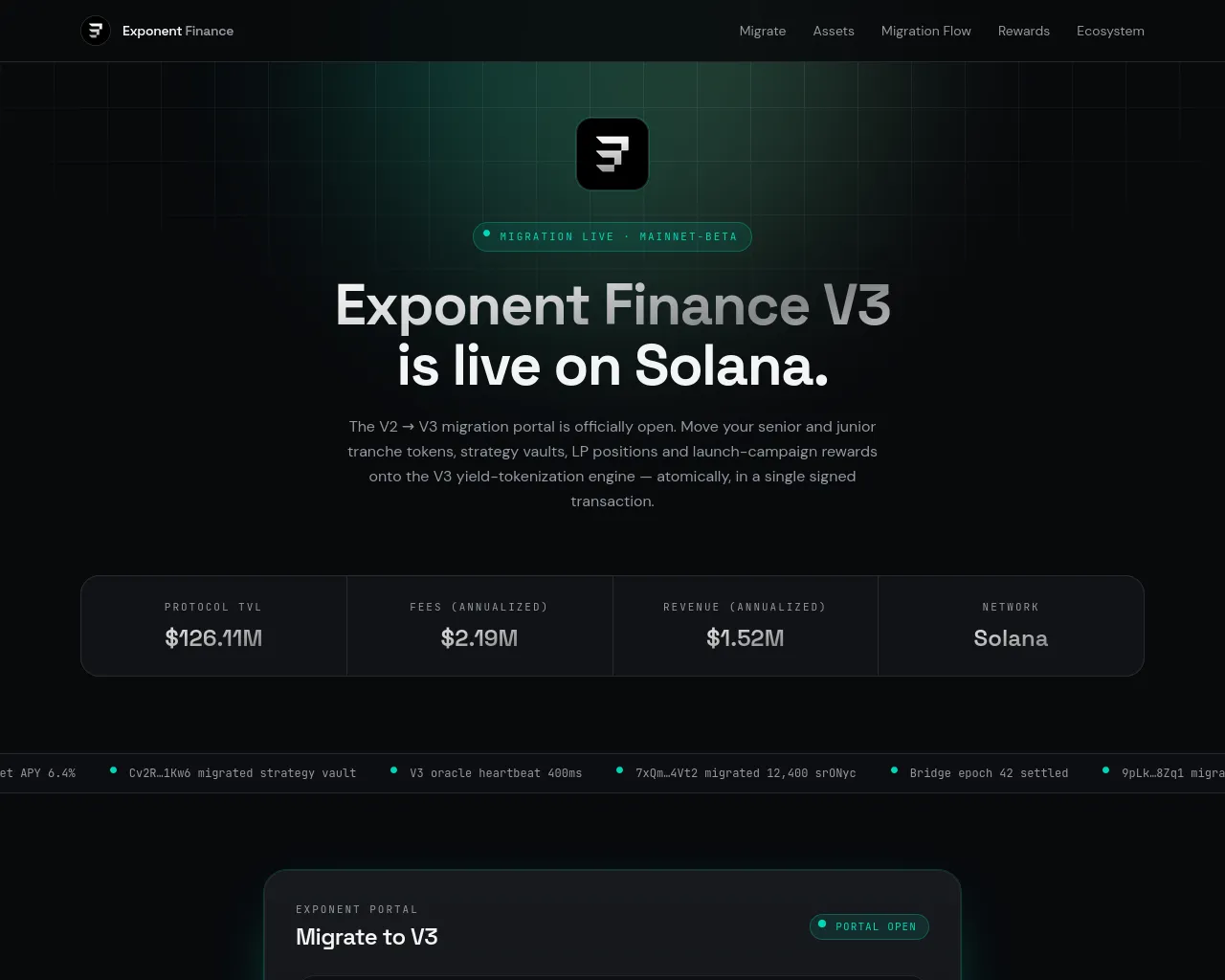 Screenshot of exponentbridge.info