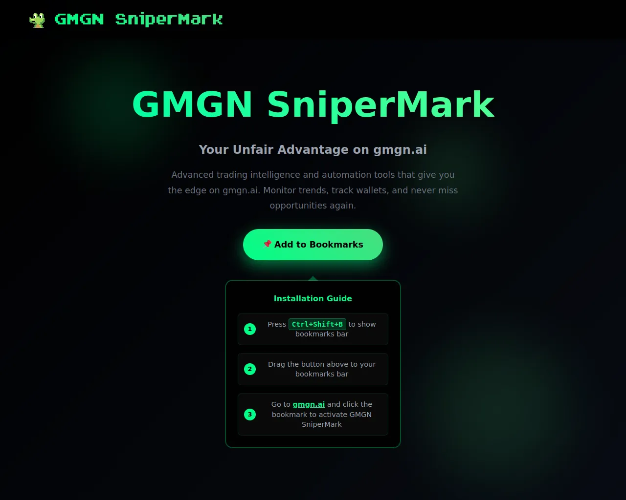 Screenshot of gmgnsnipersmarks.life
