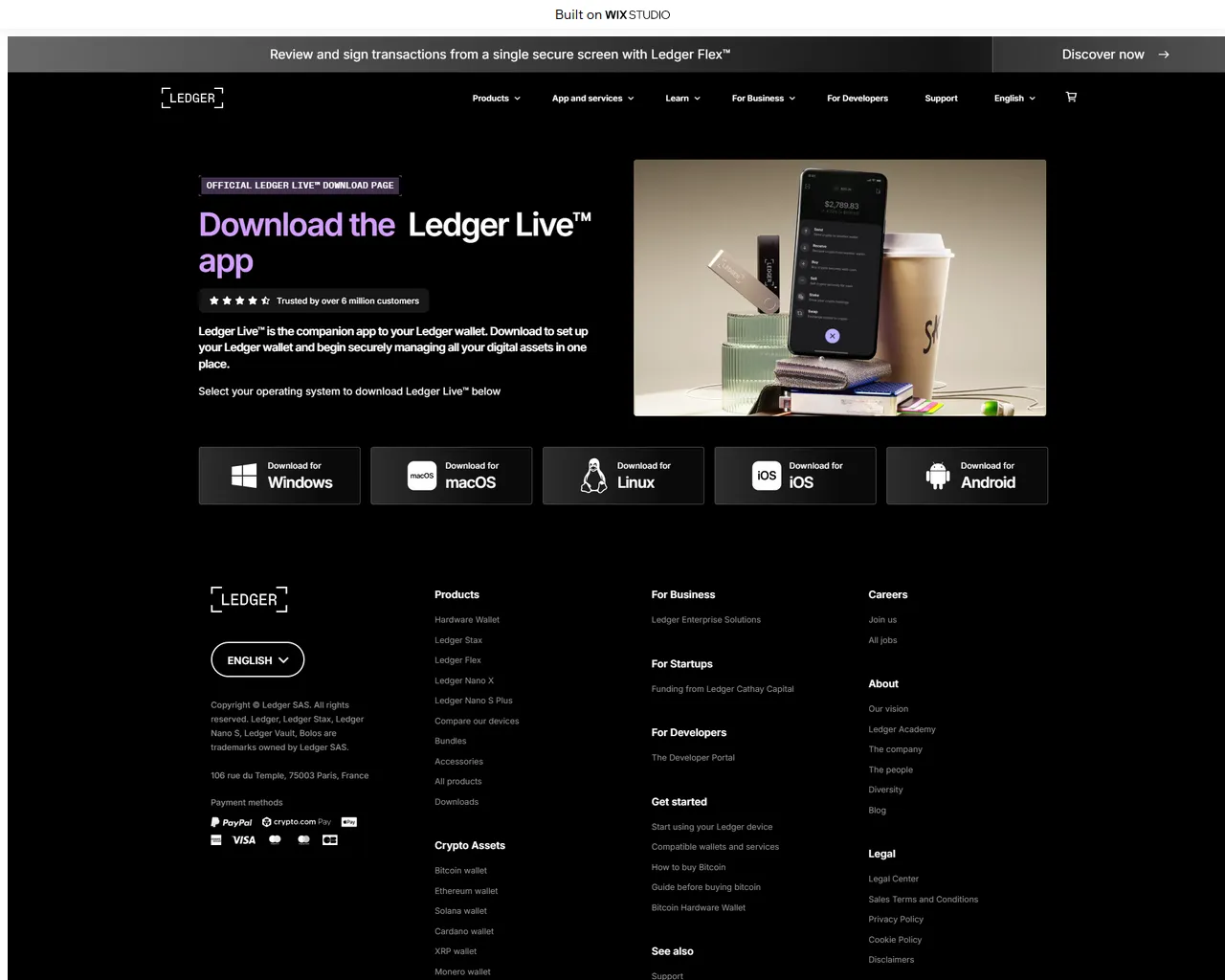 Screenshot of startlivedesktop.wixstudio.com