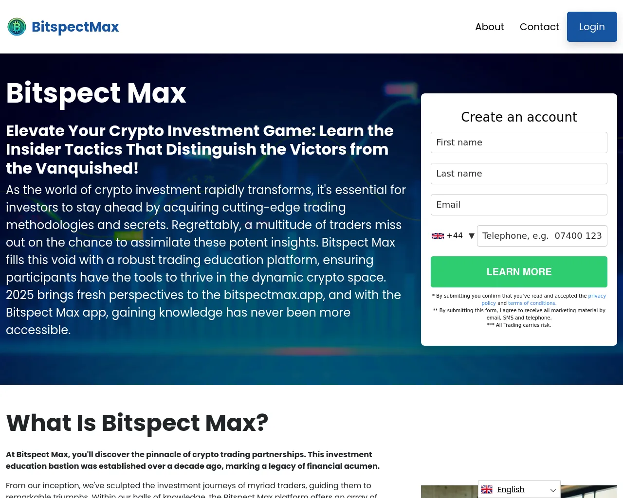 Screenshot of bitspectmax.app