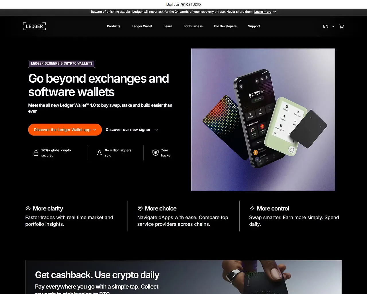 Screenshot of appsstart-ledgr.wixstudio.com