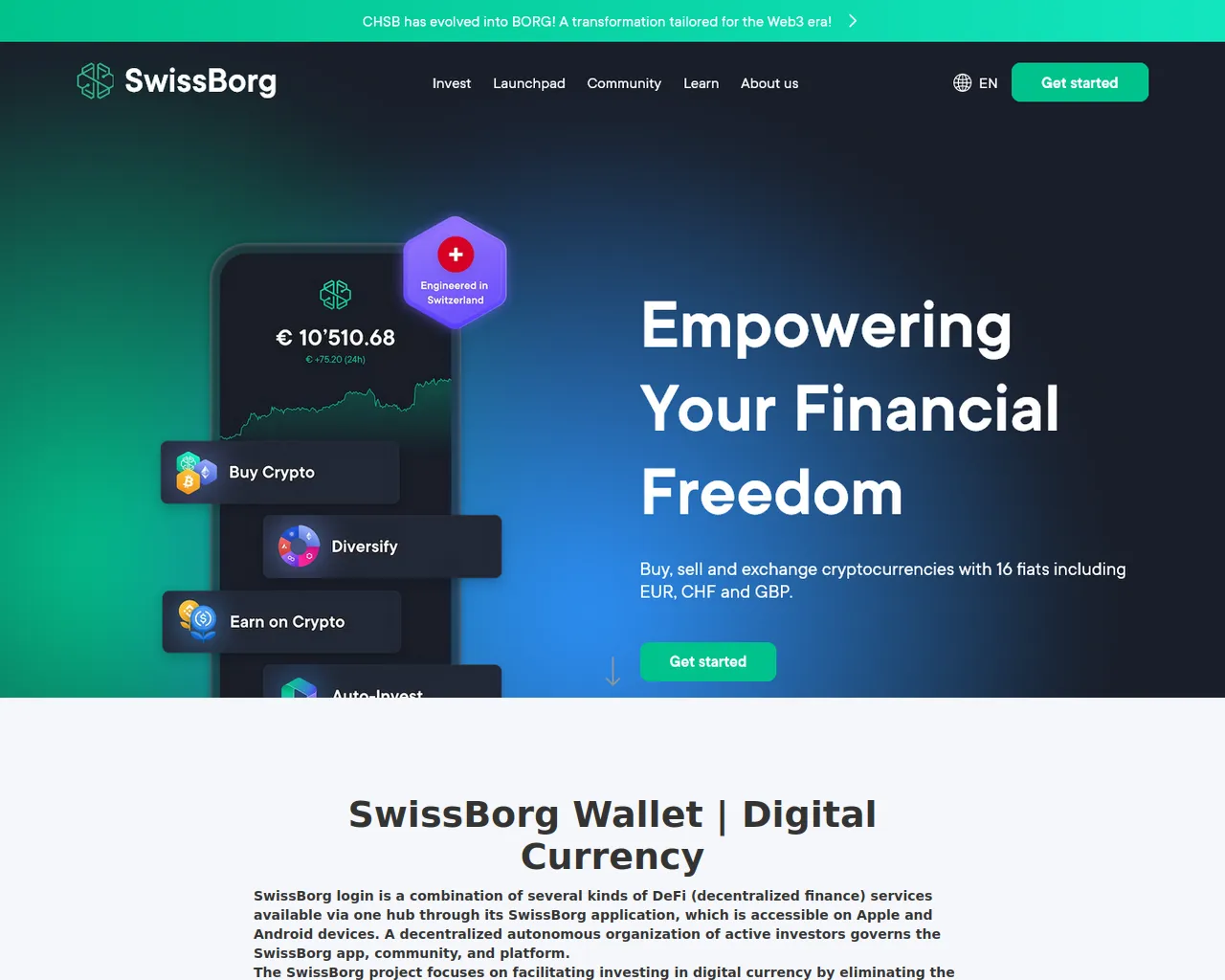 Screenshot of swiissbrgwallet.webflow.io