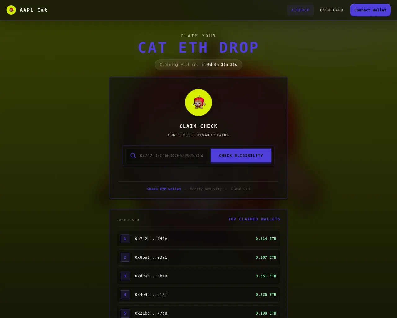 Screenshot of cat.5a-evmcheck.lol