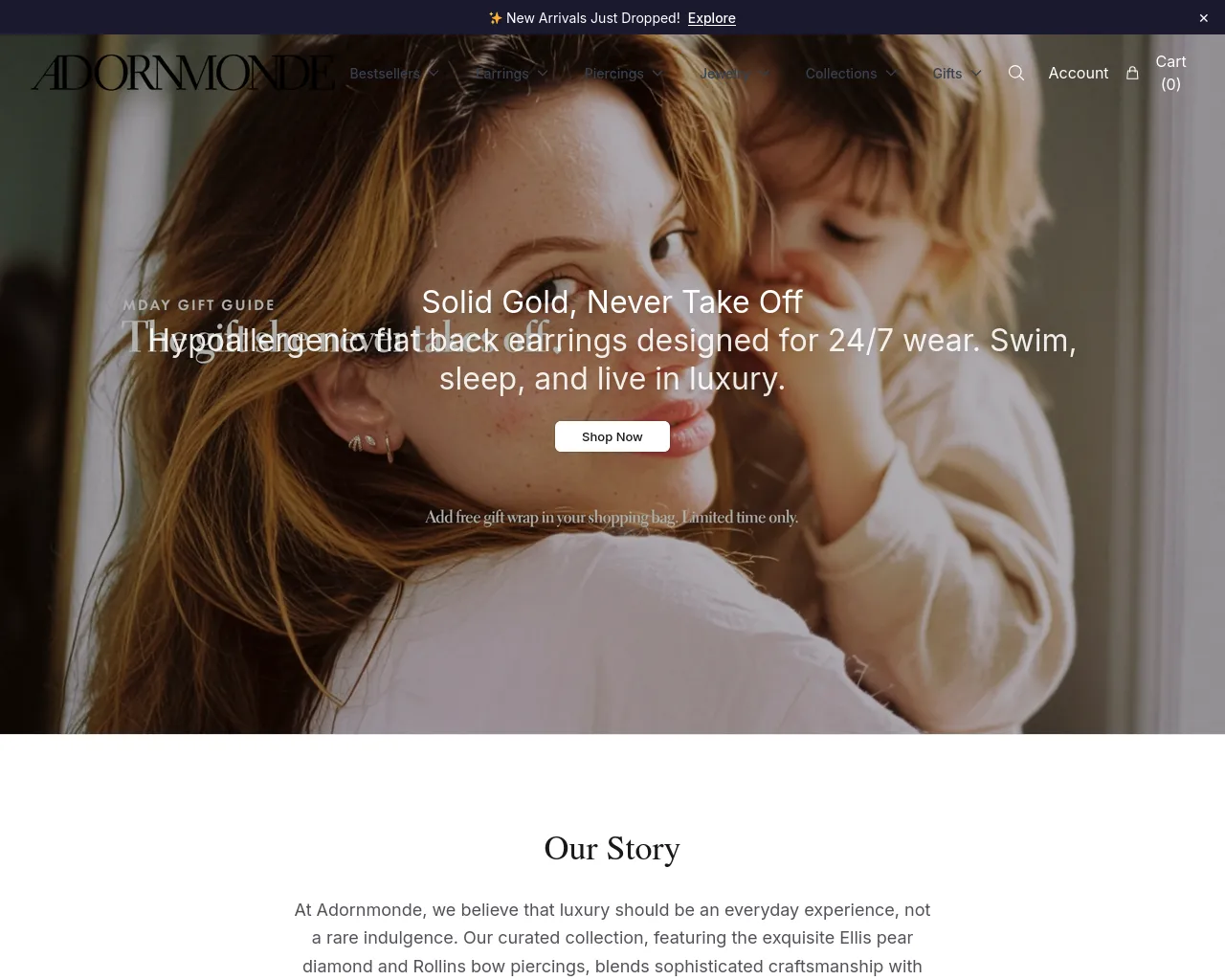 Screenshot of adornmondestore.shop