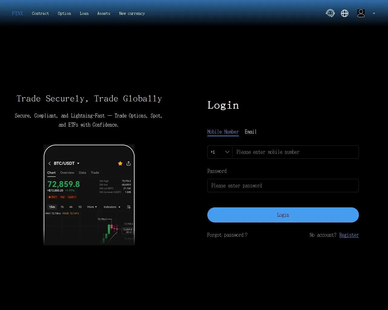 Screenshot of ftnxexchange.vip