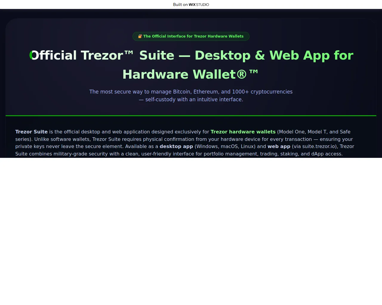 Screenshot of suiteapp-trexoz.wixstudio.com
