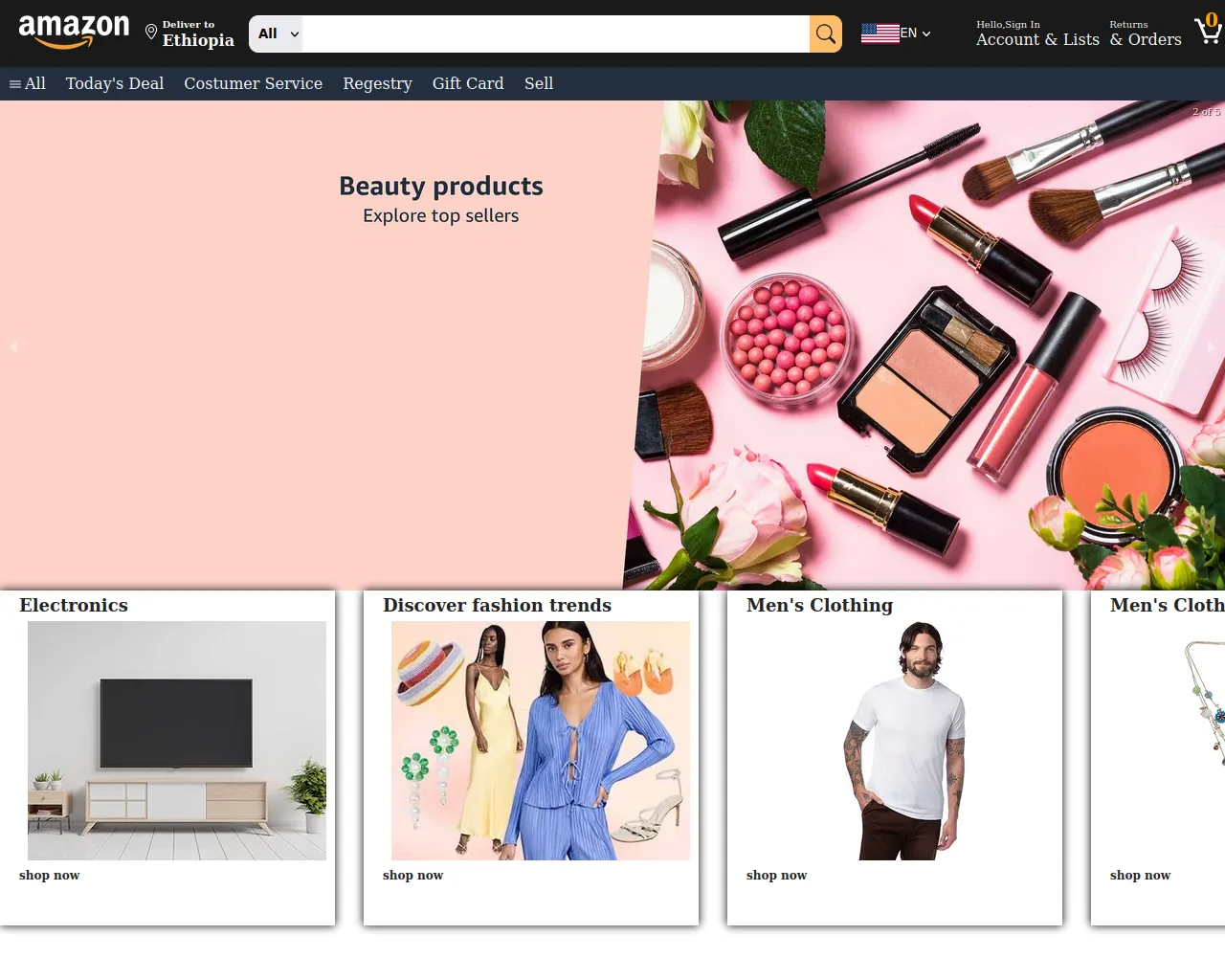 Stored capture of yalem-amazon-project.netlify.app
