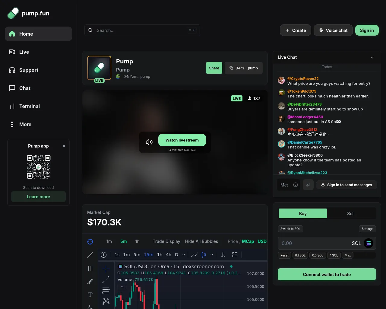 Screenshot of pumpfunstreamersol.pro