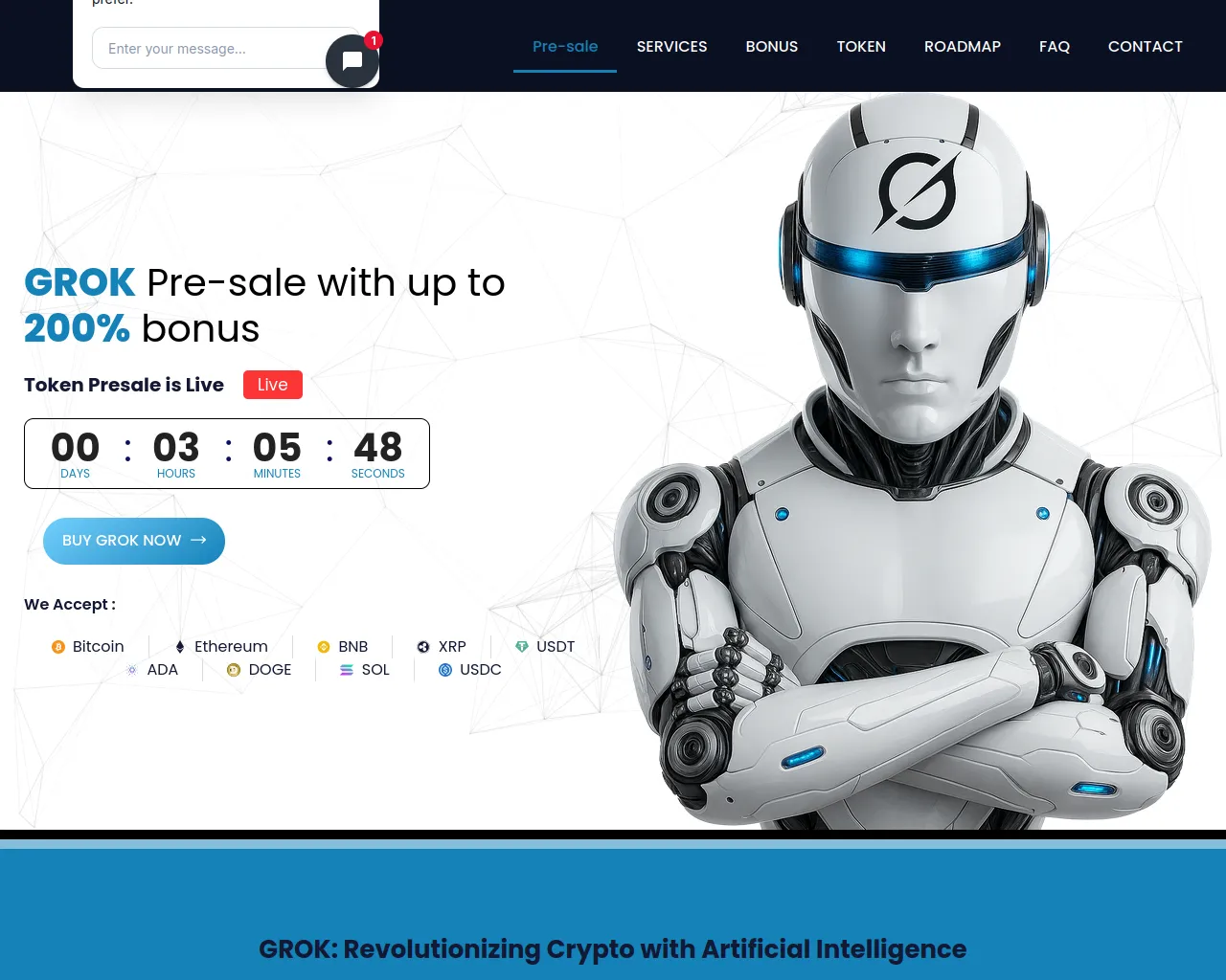 Screenshot of grok-official.com