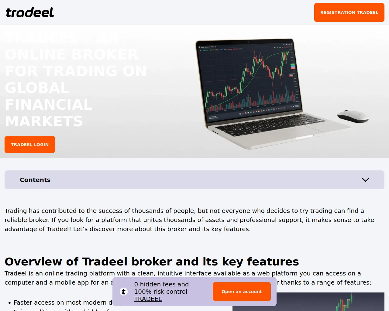 Screenshot of tradeel-broker-reviews.com