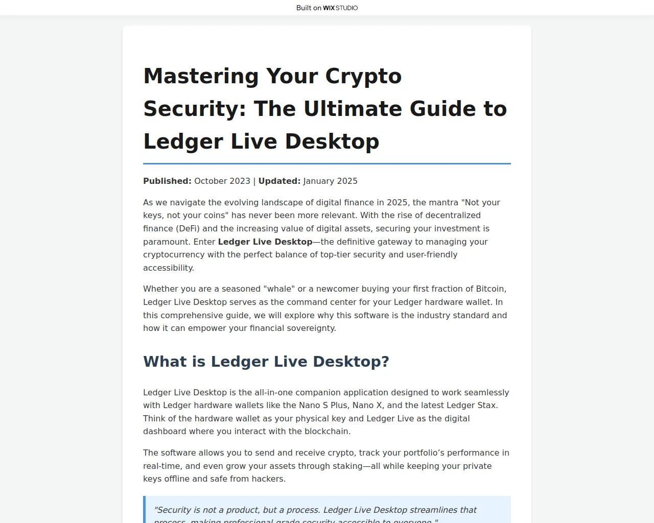 Screenshot of global-ladger.wixstudio.com