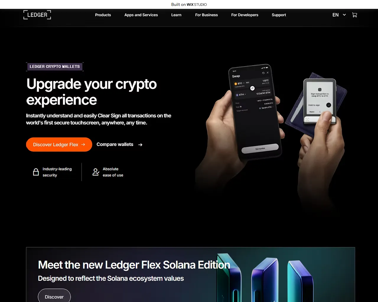Screenshot of ledgarcmstart.wixstudio.com