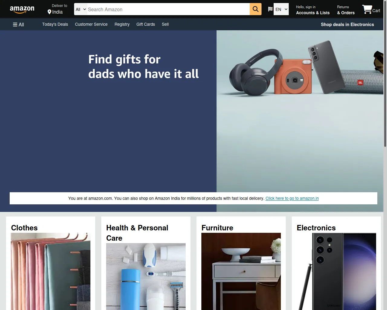 Screenshot of amazon-clone-wine-iota.vercel.app