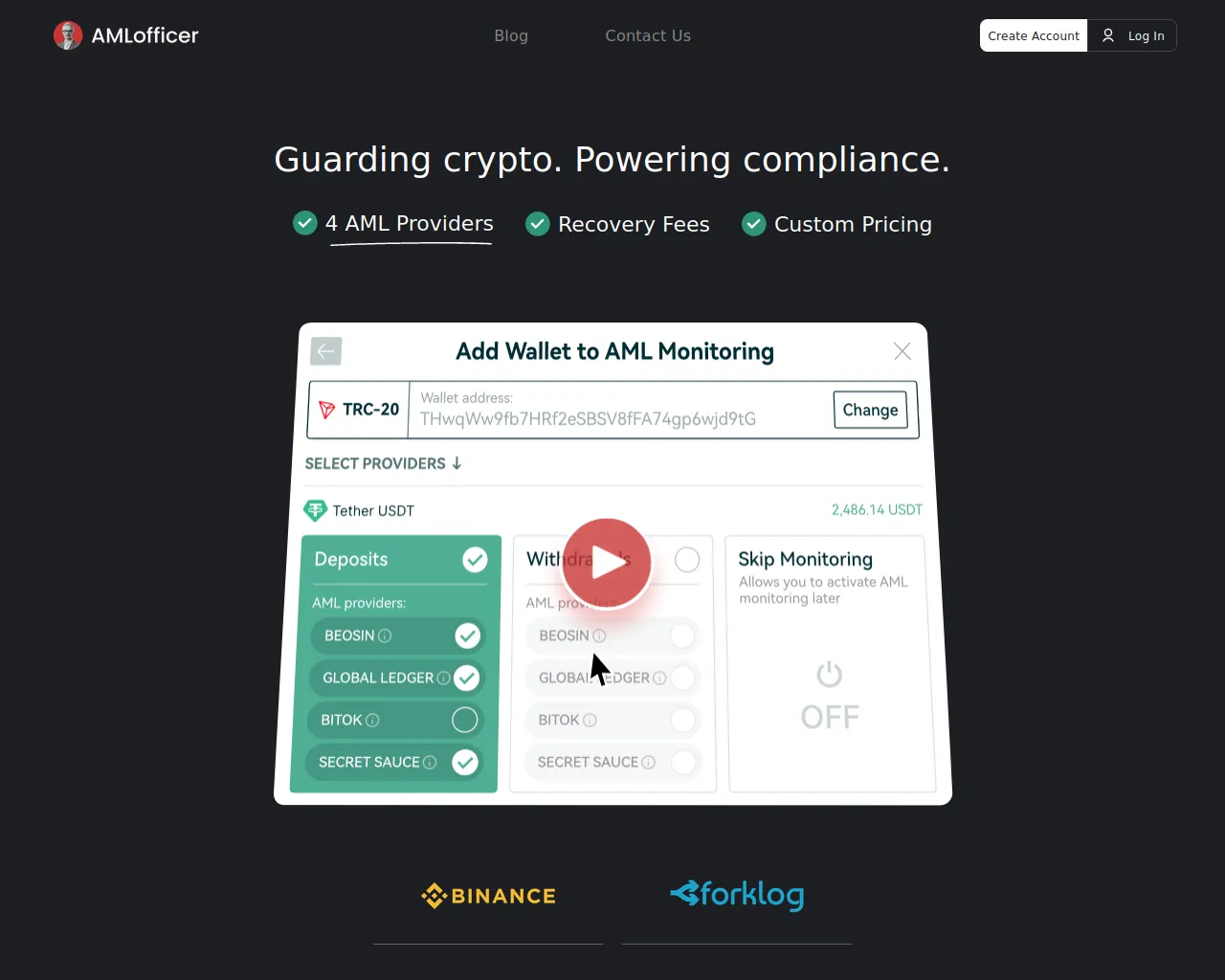 Screenshot of amlofficer.org