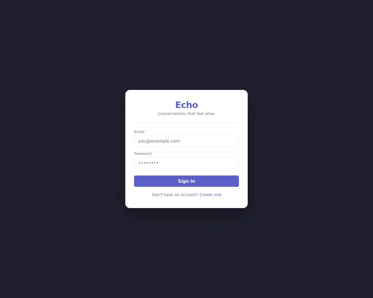 Screenshot of echo-messenger-app.netlify.app